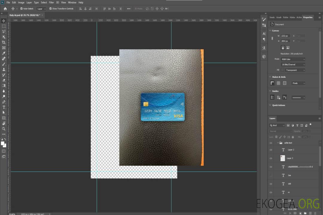Italie Citibank visa carte classique photolook recto template Italie Citibank visa carte classique photolook recto template